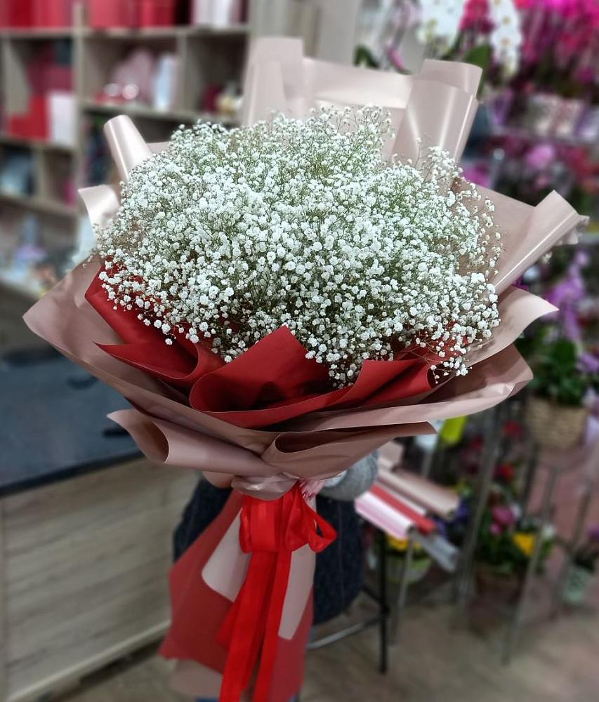 Букет Белые хлопья в Ковылкино Букет цветов из: Гипсофила в Ковылкино