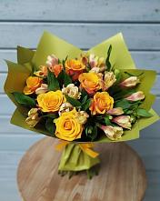 Букет цветов из:  Альстромерии и Розы в Ковылкино