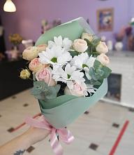 Букет милый в Ковылкино Букет цветов из: Хризантемы и Розы в Ковылкино