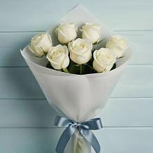 Букет 7 Белых роз Эдлесс Лав в Ковылкино