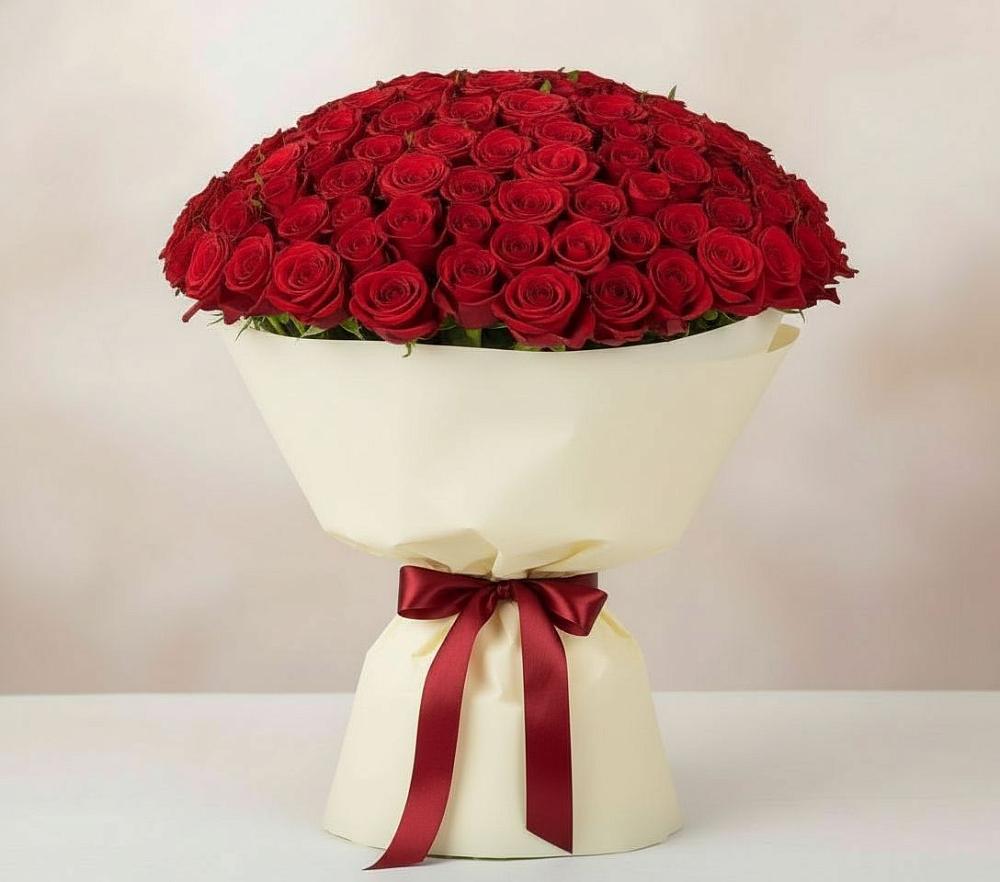 Букет 101 Красная роза Милано в Ковылкино