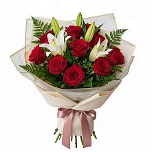 Букет цветов из:  Лилии и Розы в Ковылкино