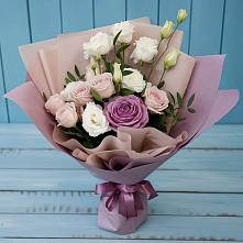 Букет цветов из:  Розы и Лизиантусы в Ковылкино