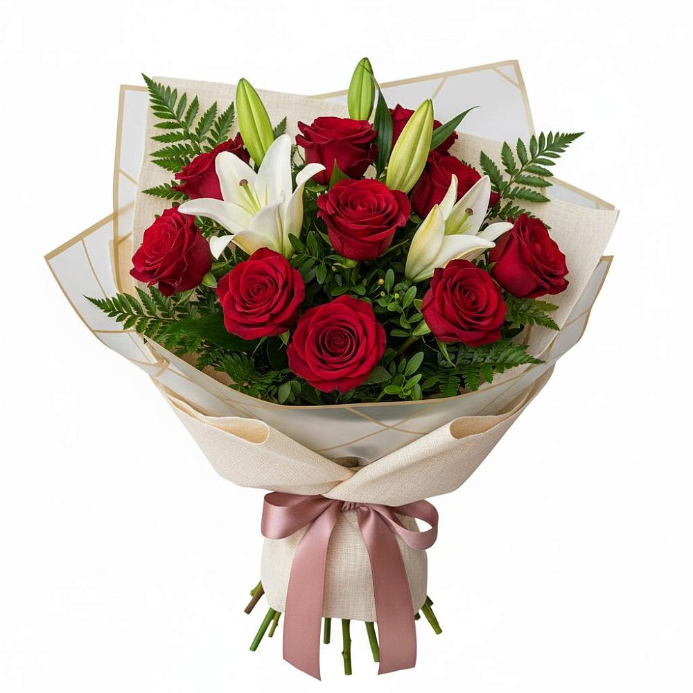 Букет цветов из: Лилии и Розы в Ковылкино