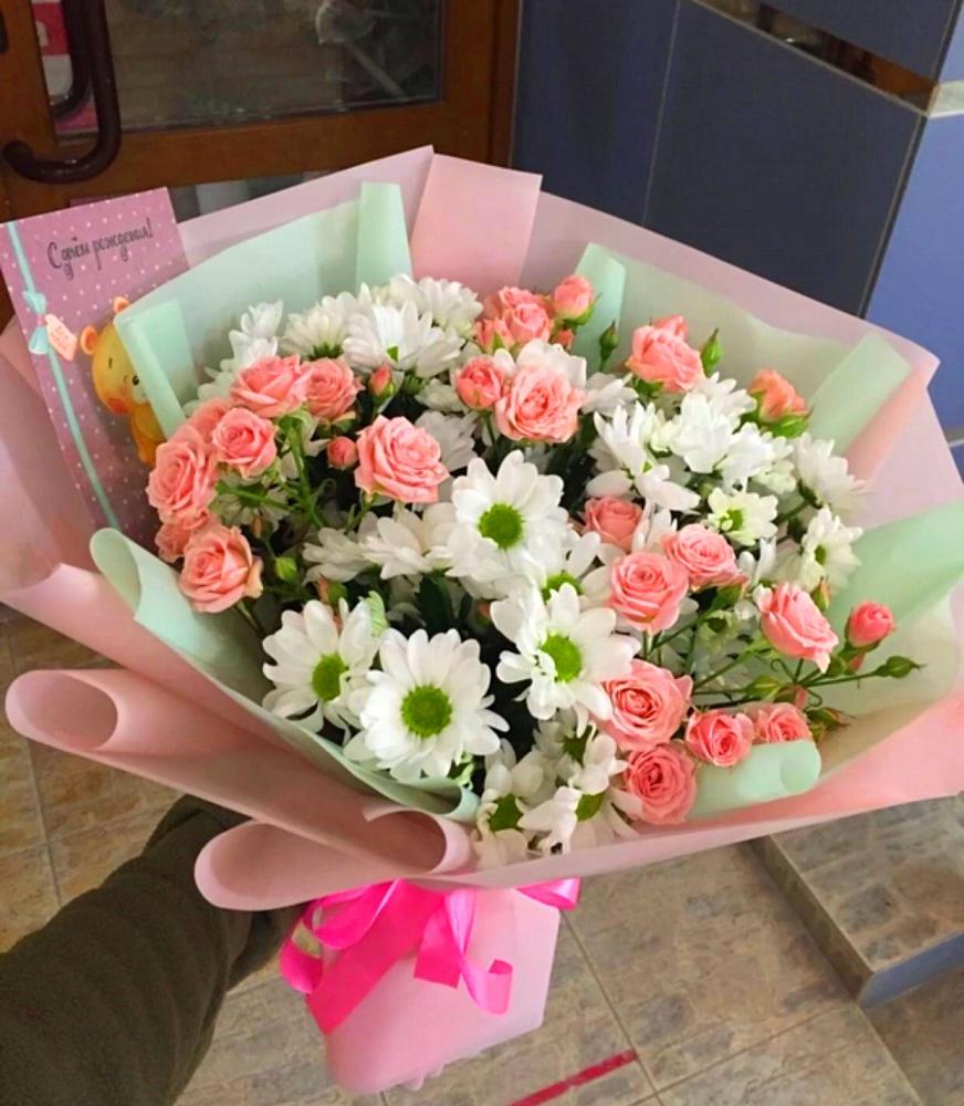 Букет цветов из: Розы и Хризантемы в Ковылкино