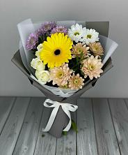 Букет цветов из:  Розы, Герберы и Хризантемы в Ковылкино