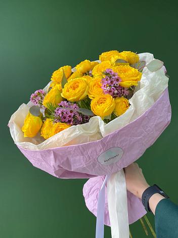 Букет Кустовые желтые розы в Ковылкино