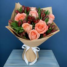 Букет цветов из:  Розы и Альстромерии в Ковылкино