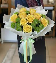 Букет цветов из:  Хризантемы и Розы в Ковылкино