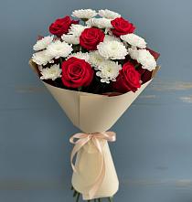 Букет цветов из:  Розы и Хризантемы в Ковылкино