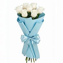 Букет 7 белых роз Проуд в Ковылкино