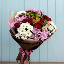 Букет цветов из:  Розы, Хризантемы и Альстромерии в Ковылкино