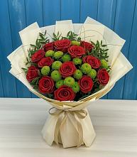 Букет цветов из:  Розы и Хризантемы в Ковылкино