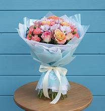 Букет цветов из:  Хризантемы и Розы в Ковылкино
