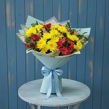 Букет цветов из:  Альстромерии и Хризантемы в Ковылкино
