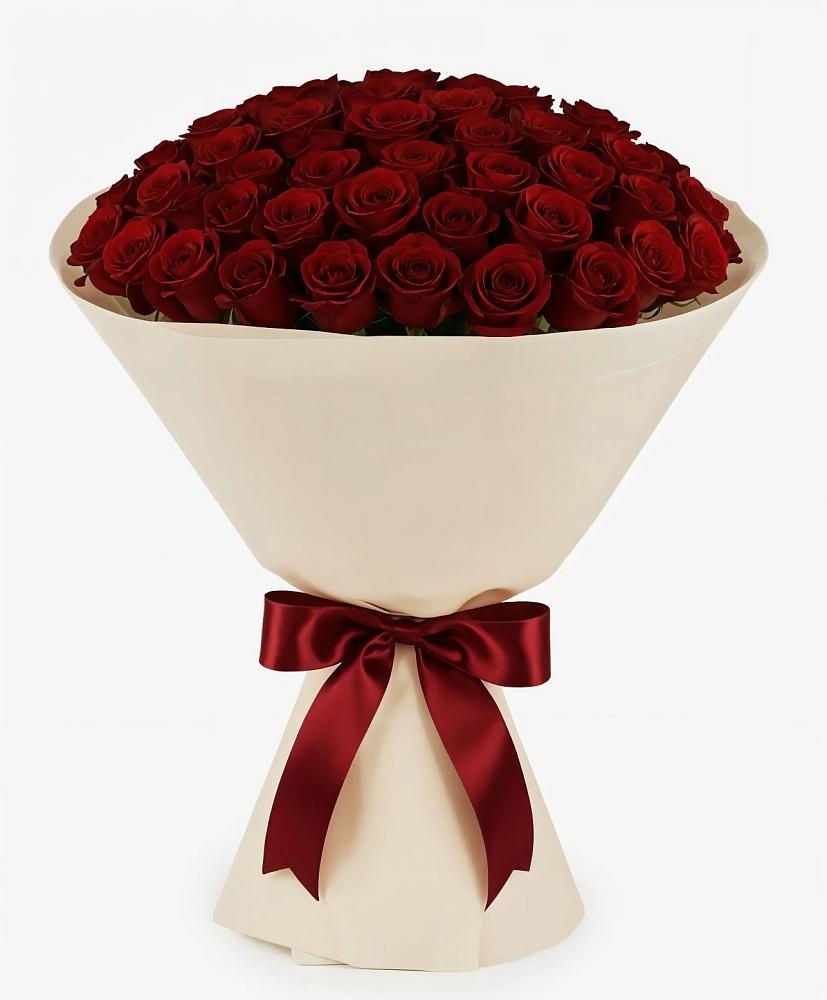 Букет 101 Бордовая роза Блэк Бакарра в Ковылкино